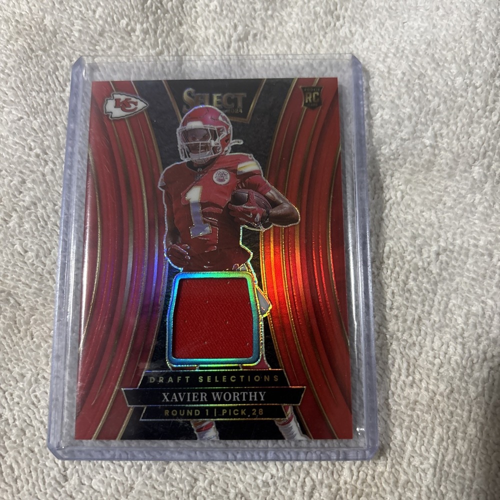 2024 Panini Select - Draft Selection Memorabilia Xavier Worthy #DSM-XWY Red